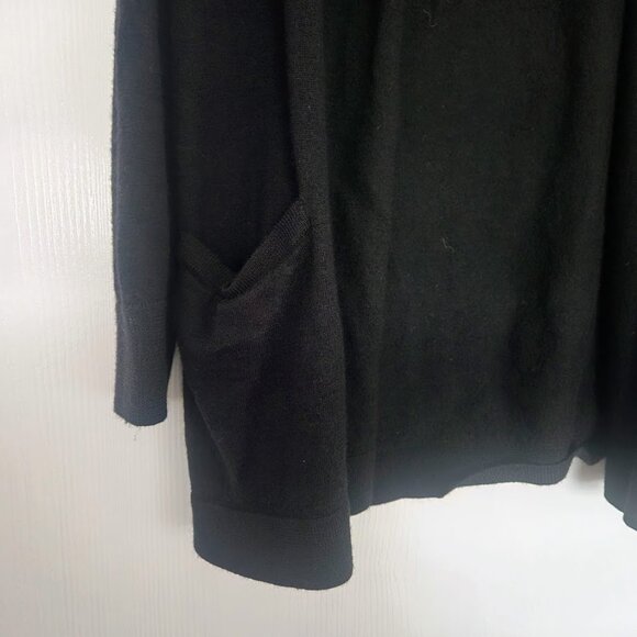 Talbots black merino wool open cardigan Size X - Picture 3 of 4